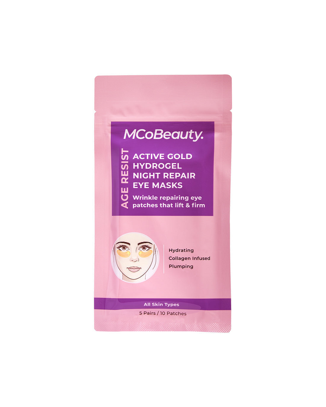 Active Gold Hydrogel Night Repair Eye Mask 10 pack
