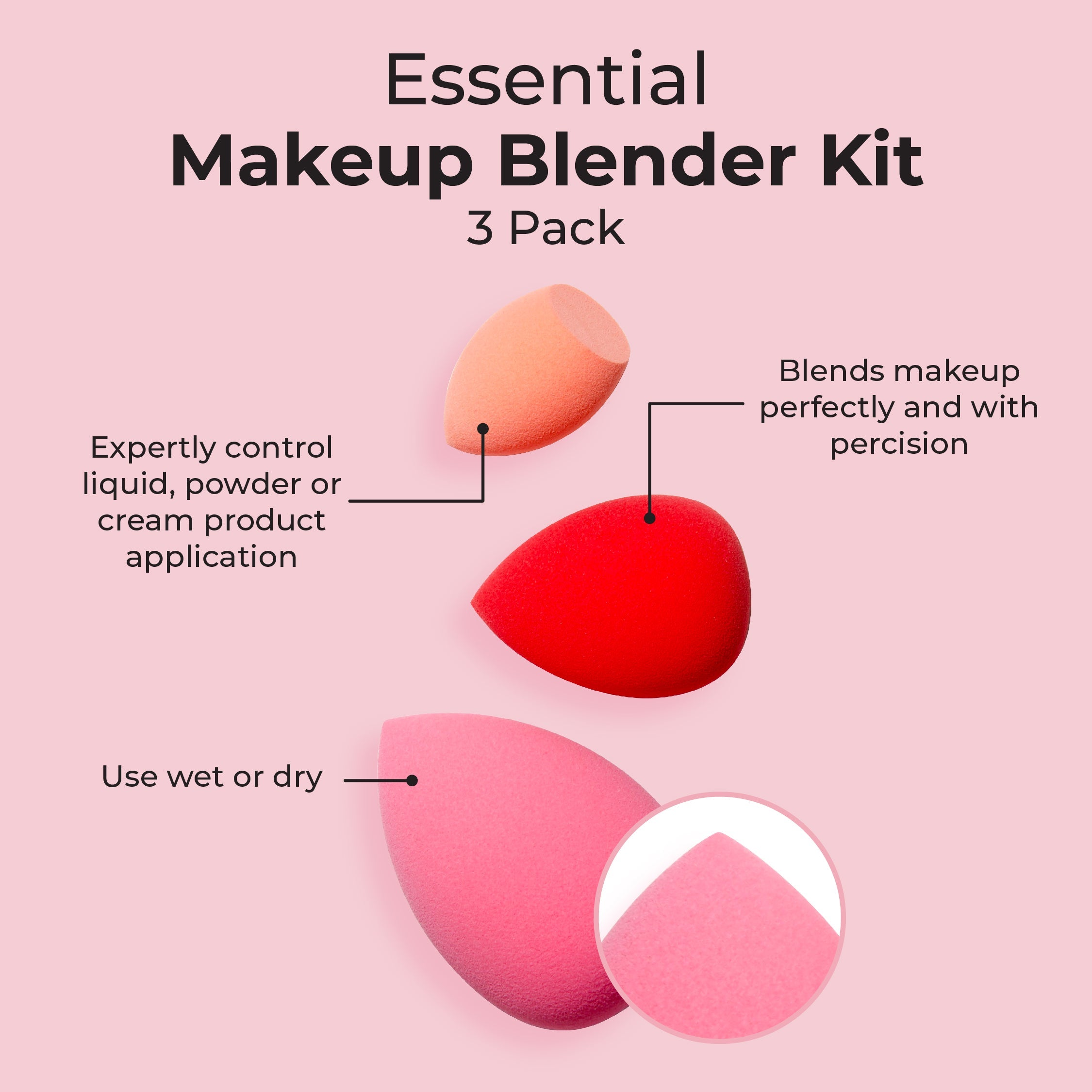 Essential Makeup Blender Kit - 3 Pack