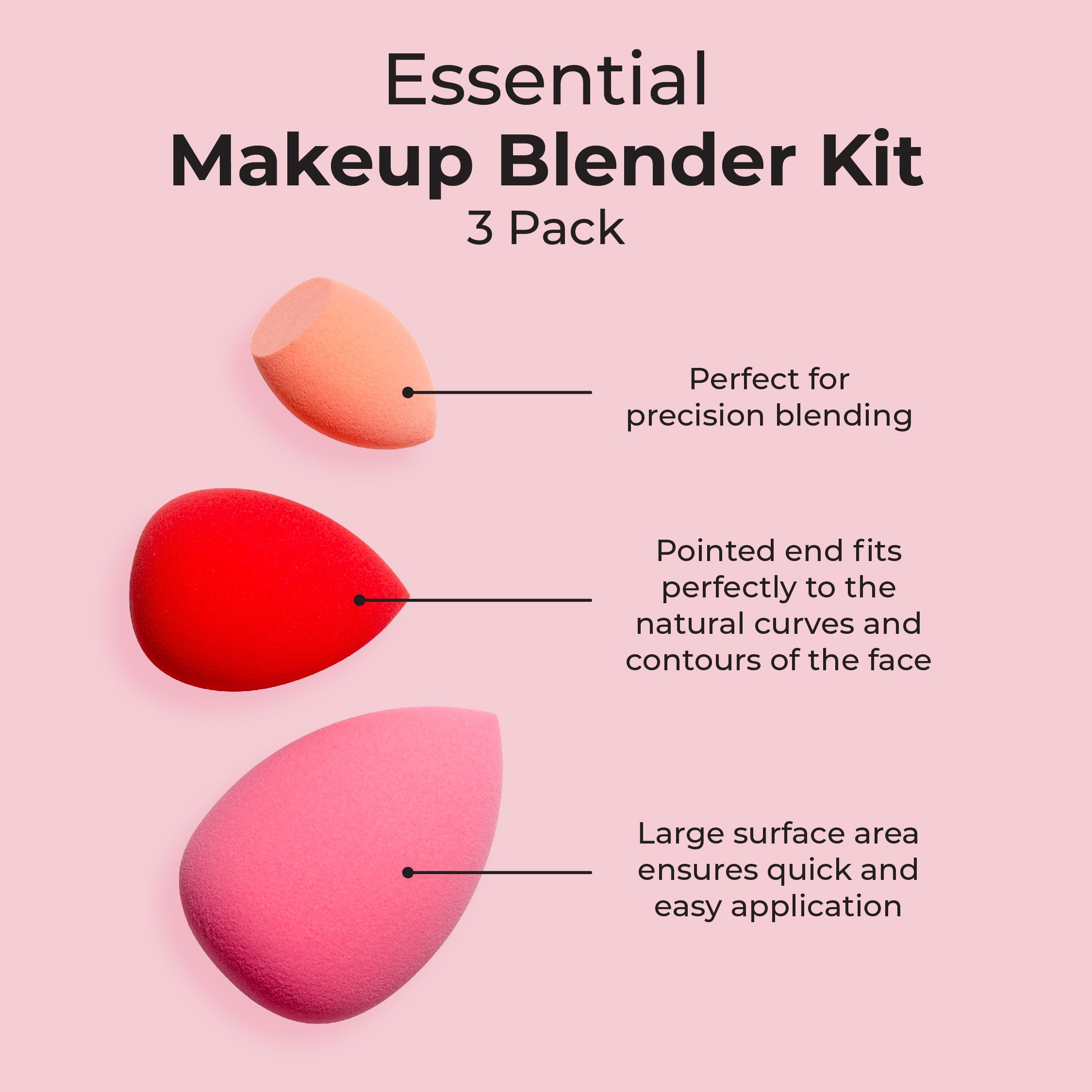 Essential Makeup Blender Kit - 3 Pack