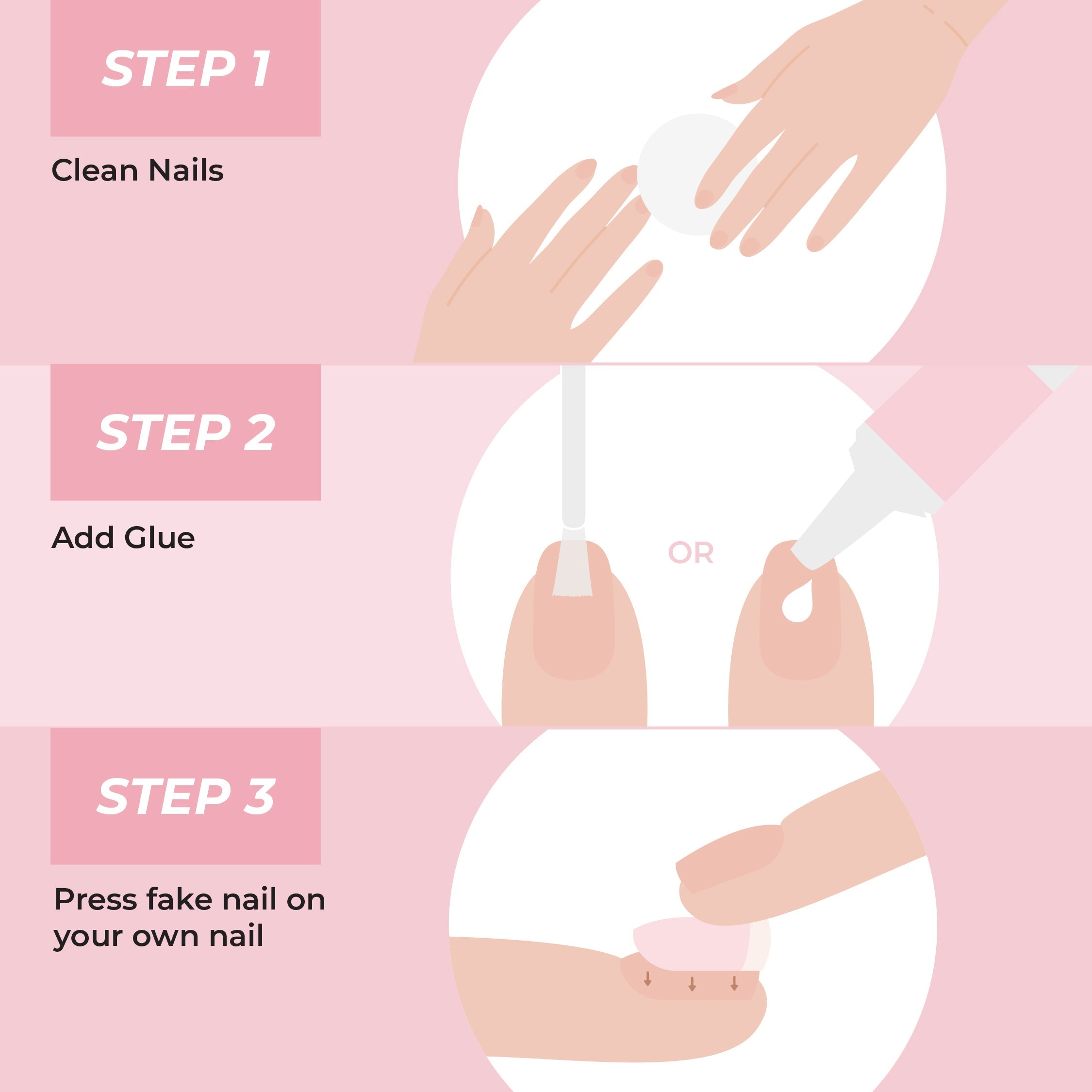 Press-On Nails Natural - Square Tip