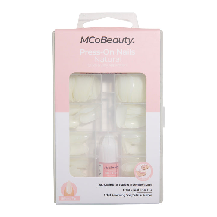 Press-On Nails Natural - Stiletto Tip
