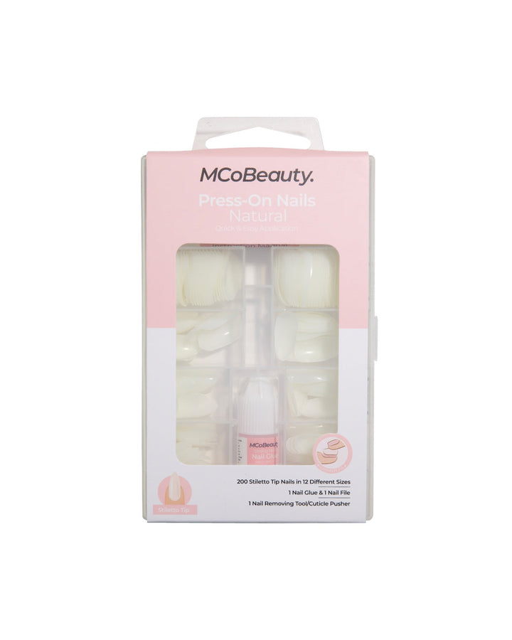 Press-On Nails Natural - Stiletto Tip